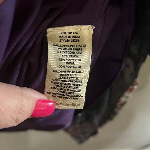 Soft Surroundings size large purple/blue tunic - Picture 4 of 6